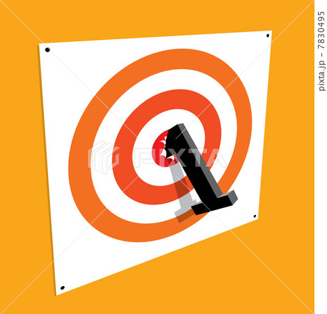 Number one bullseye on a target / First place 7830495