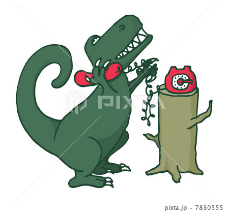 Dinosaur talking on the phone 7830555