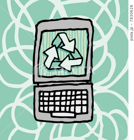 Computer recycling / Ecology Green Laptop 7830626