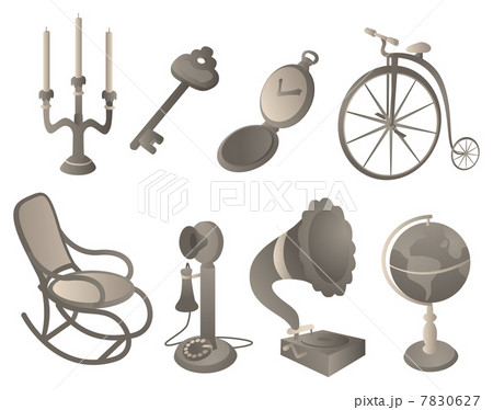 Antique objects set 7830627