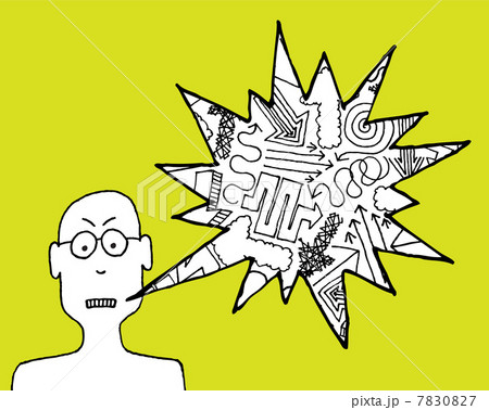 Angry cartoon man complaining Angry cartoon man complaining 7830827