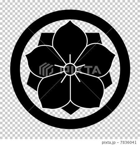 古布　家紋　丸に桔梗 喧嘩札 家紋：丸に桔梗 芳名：花睦 差札：一明