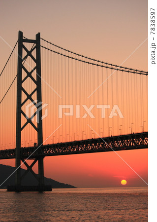 明石海峡の夕日 明石海峡の夕日 7838597