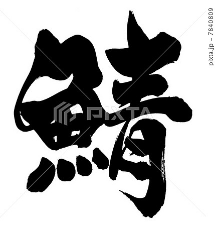 筆文字 鯖のイラスト素材