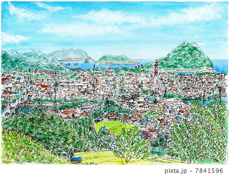 萩市街遠望 7841596