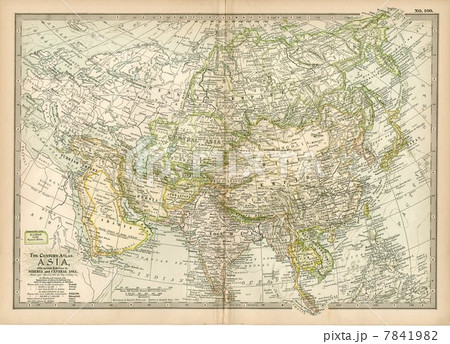 20世紀初頭古地図「アジア」 7841982