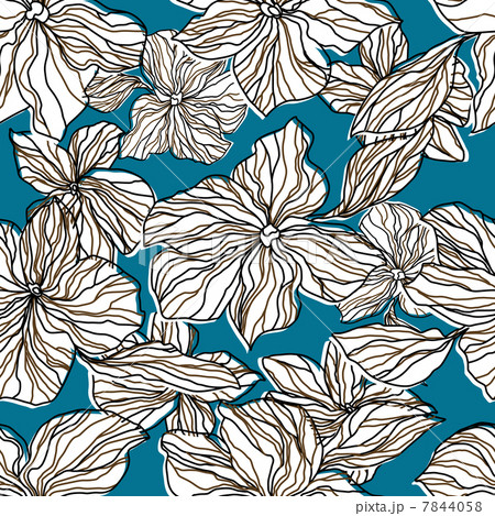 Abstract seamless background with flowers 7844058