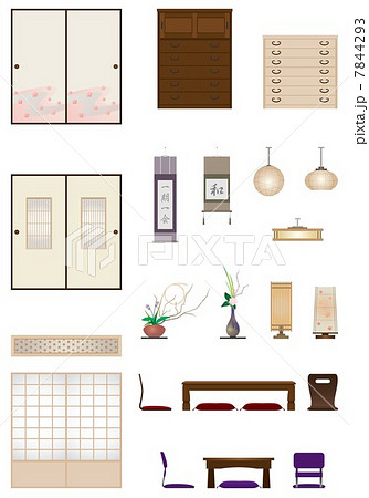 和室用家具のイラスト素材