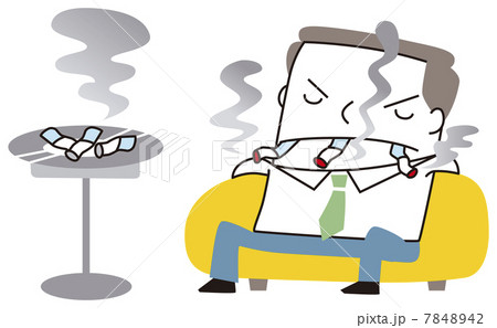 ヘビースモーカーなビジネスマン 7848942