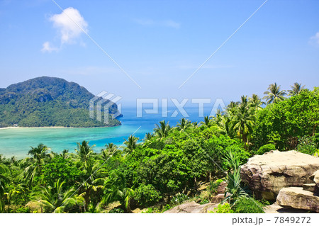 View from the highest point of Phi-Phi island in Thailand View from the highest point of Phi-Phi island in Thailand 7849272
