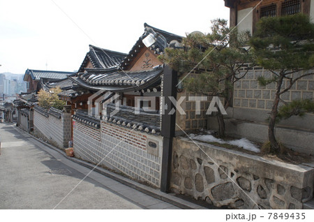 韓国　ソウル　北村韓屋村 7849435