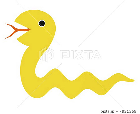 黄色いヘビのイラスト素材