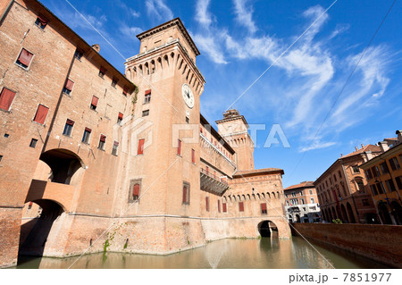 moat and The Castle Estense in Ferrara 7851977