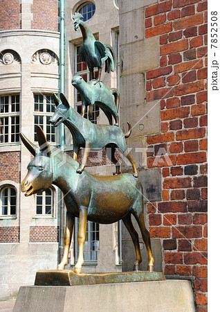 ドイツ 世界遺産 ブレーメンの音楽隊像の写真素材 [7852508] - PIXTA