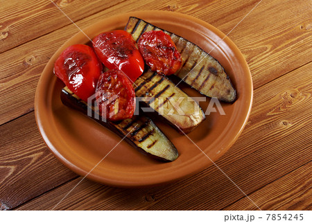 roasted eggplants with tomato and bell peppers roasted eggplants with tomato and bell peppers 7854245