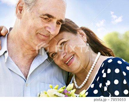 Happy old couple outdoor. Happy old couple outdoor. 7855033