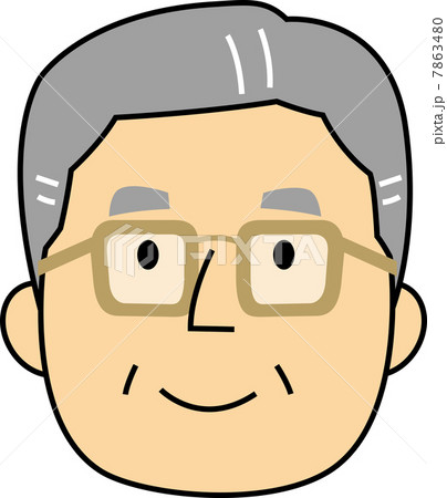 微笑む６０代サラリーマンの顔 7863480