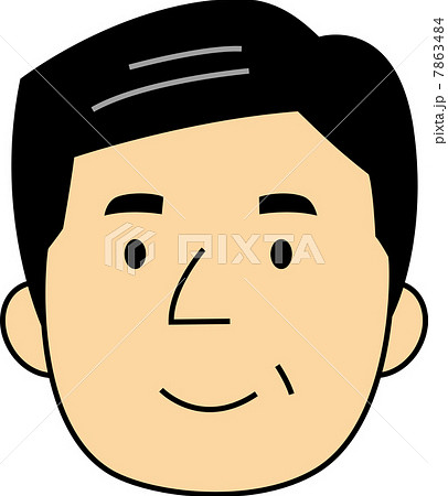 微笑む50代サラリーマンの顔 7863484