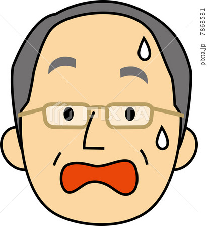 困惑する６０代役員男性の顔 7863531