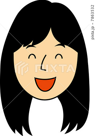 笑顔の20代女子大学生の顔 7863532
