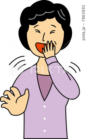 大笑いする50代女性 大笑いする50代女性 7863692