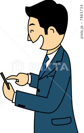 スマートフォンを操作するサラリーマン 7863734