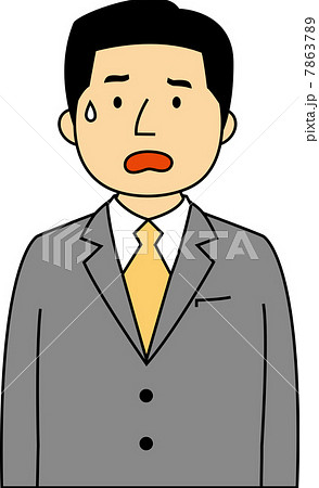 汗をかいて困る40代サラリーマン 汗をかいて困る40代サラリーマン 7863789