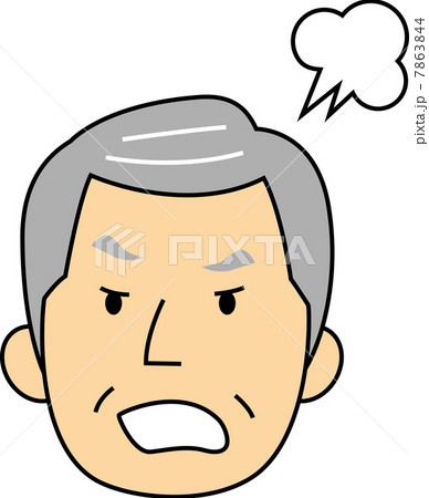 怒る80代男性の顔 7863844