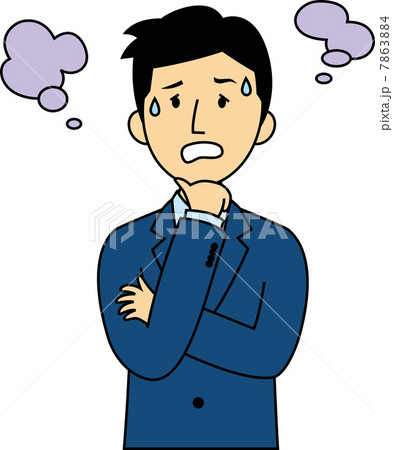汗をかいて困っている20代サラリーマン 汗をかいて困っている20代サラリーマン 7863884
