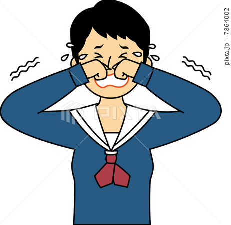 泣く10代女子中学生 7864002