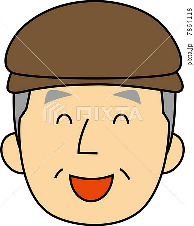 帽子を被った笑顔のシニア男性 7864118