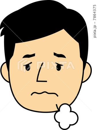 ため息をつく40代男性 ため息をつく40代男性 7864375