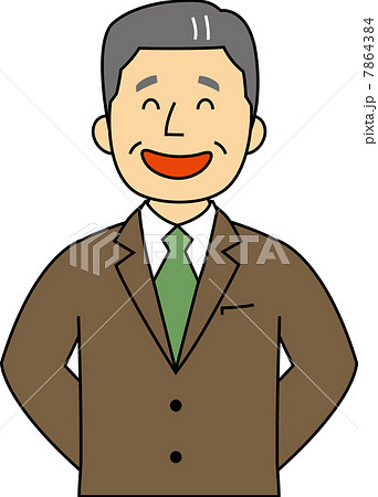 にこやかな表情の60代会社役員男性 にこやかな表情の60代会社役員男性 7864384