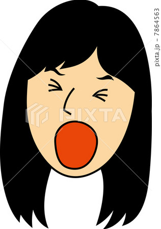 退屈な20代女子大学生の顔 7864563