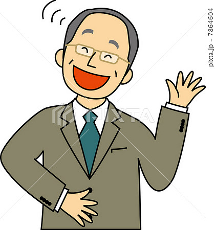 大笑いする60代会社役員男性 7864604