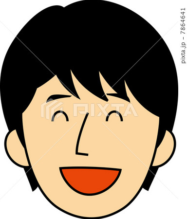 笑う10代男子高校生の顔 7864641
