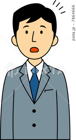 何かに気付く３０代サラリーマン 7864666