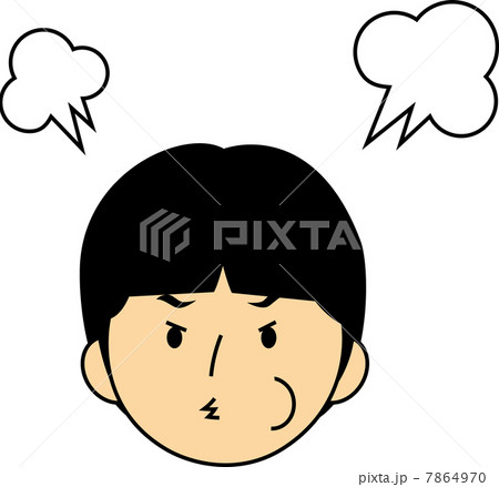 怒る男の子の顔 怒る男の子の顔 7864970