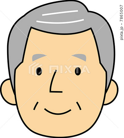 微笑む80代男性の顔 7865007