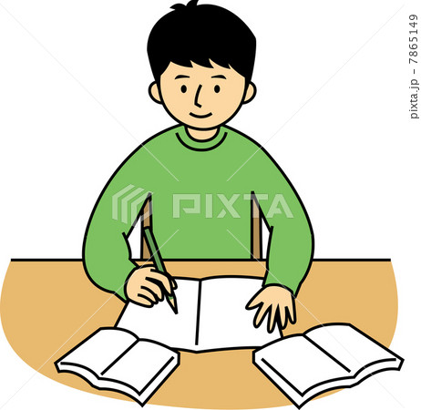 勉強をする10代男子中学生 7865149
