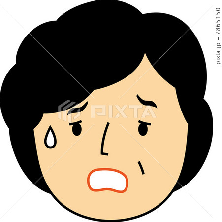 汗をかいて困る50代OLの顔 7865150