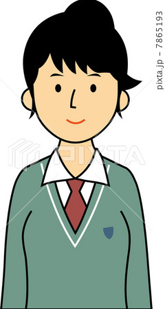 笑顔の１０代高校生女性 7865193