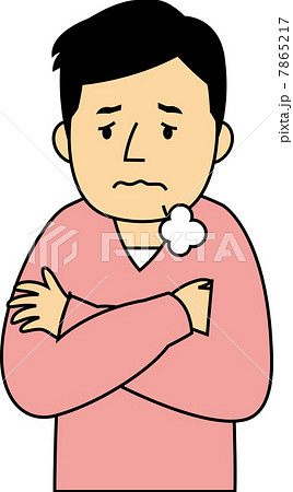 腕組みをしてため息をつく40代男性 腕組みをしてため息をつく40代男性 7865217