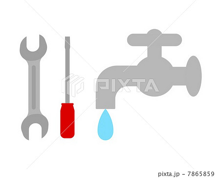 水道工事のイラスト素材