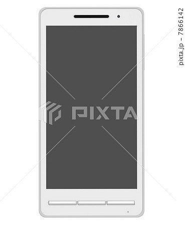 白いスマートフォン 正面 白いスマートフォン 正面 7866142