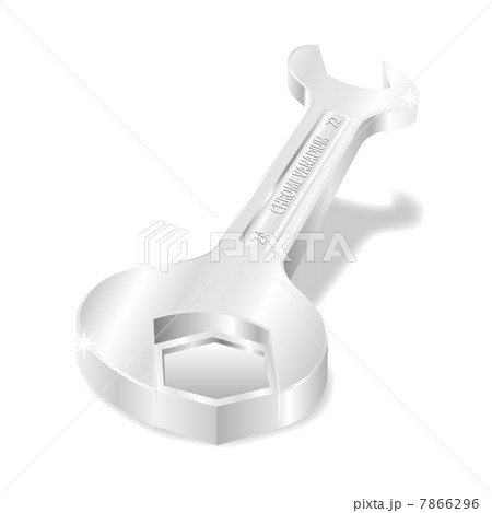 Wrench and nut. Vector illustration 7866296