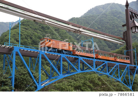 宇奈月駅にある黒部渓谷鉄道の模型 7866581