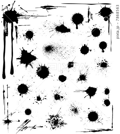 Spray graffiti blob paints, vector blood 7868563