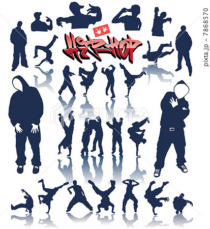 Dance Persons Breakdance Vector Hip Hop Graffitiのイラスト素材 7868570 Pixta