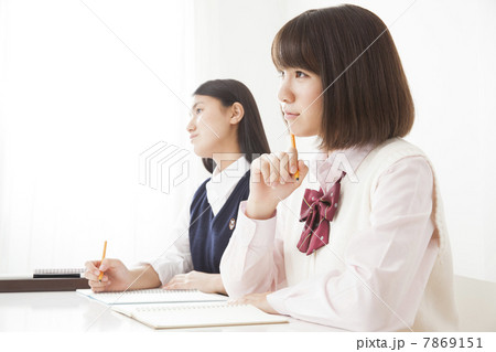 勉強する女子高生 7869151